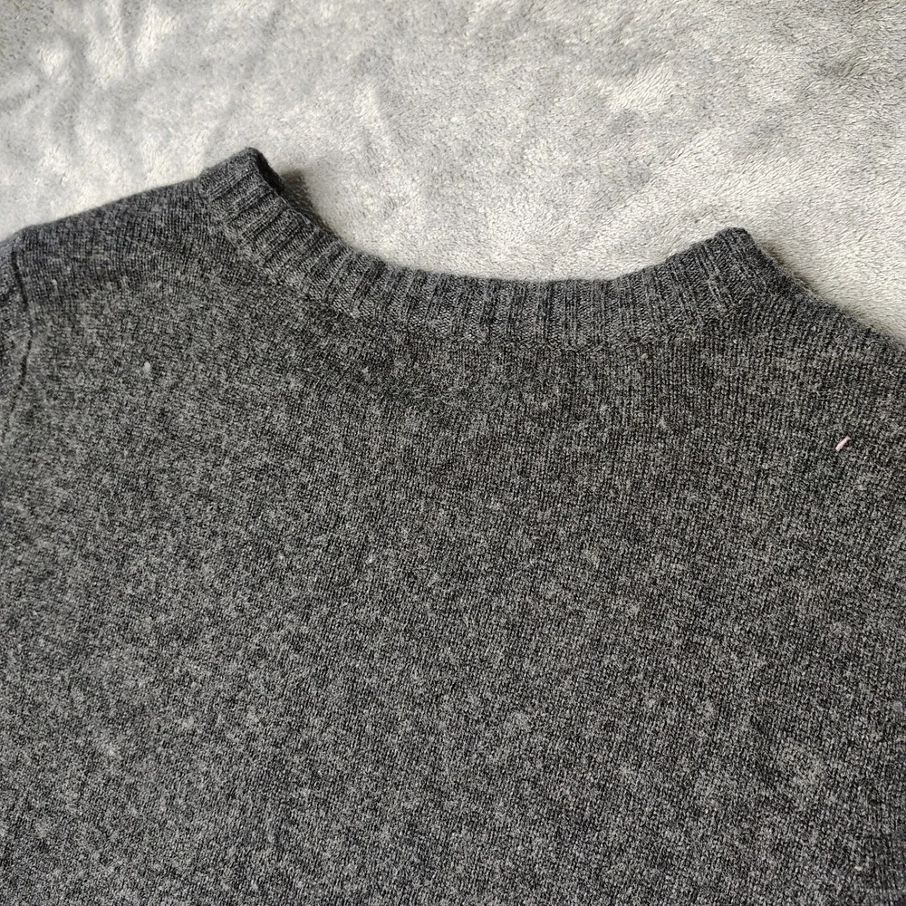 J.Crew Colorblock Zipper Sweater Womens XL Grey Speckled Merino Wool Blend